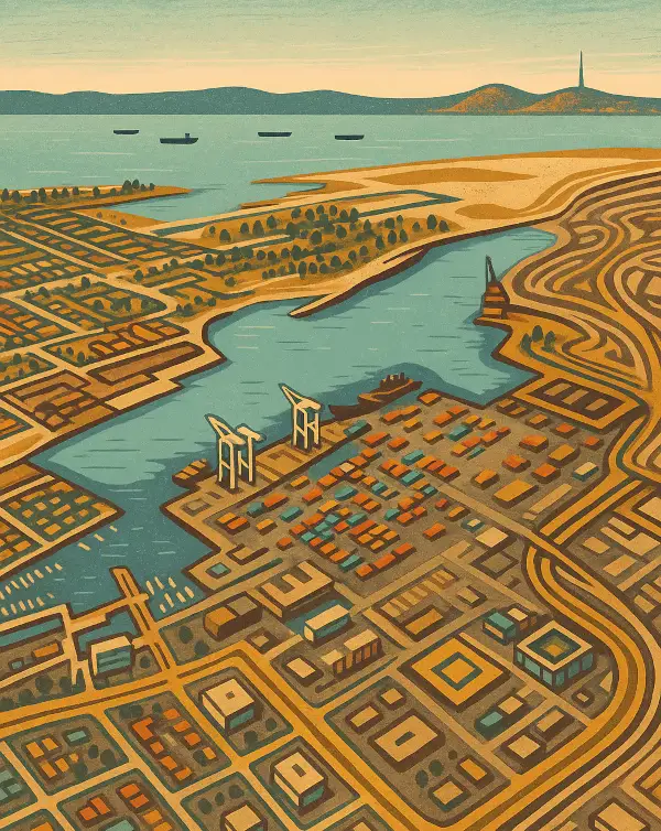Oakland California Port and Bay