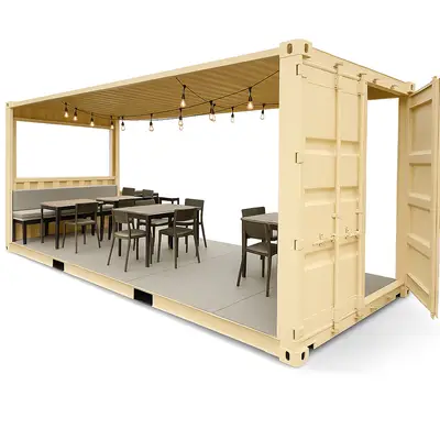 Container with large structural cutout