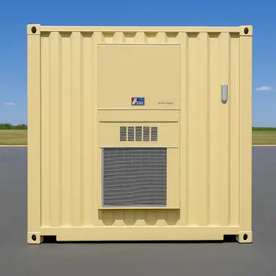 Container with HVAC unit