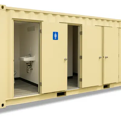 Modular Container toilets and sinks