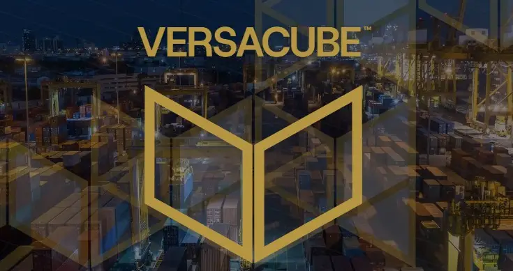 VersaCube logo over a port
