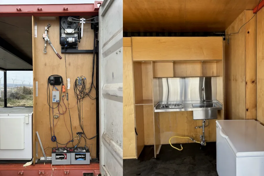Off-Grid Container Electrical Kitchen View